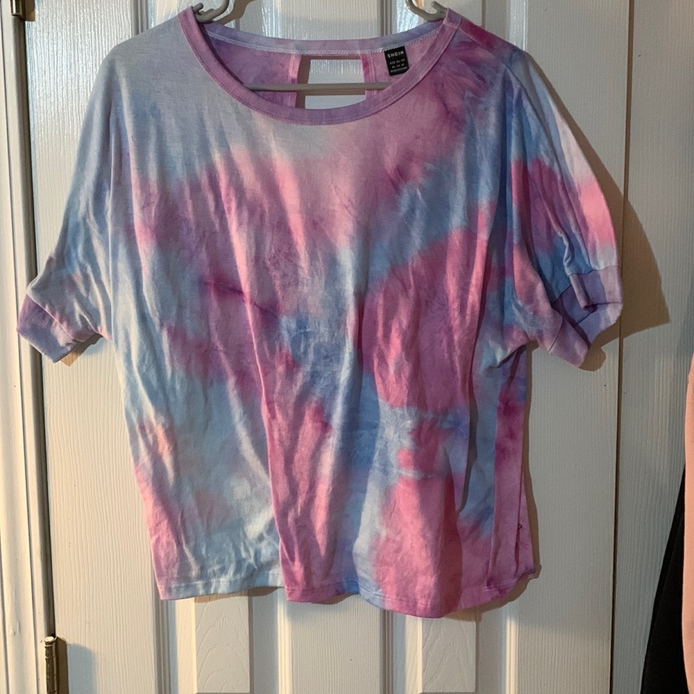 Cotton Candy Tye Dye Work Out shirt